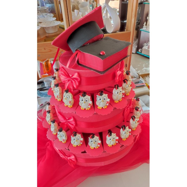 Bomboniera torta bomboniere gufo laurea